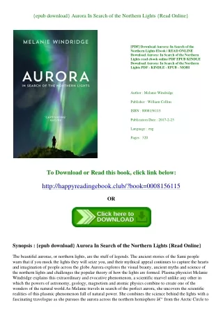 {epub download} Aurora In Search of the Northern Lights {Read Online}