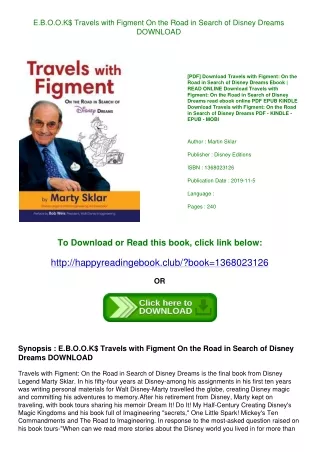 E.B.O.O.K$ Travels with Figment On the Road in Search of Disney Dreams DOWNLOAD