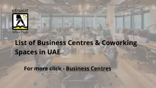 list of business centres coworking spaces in uae