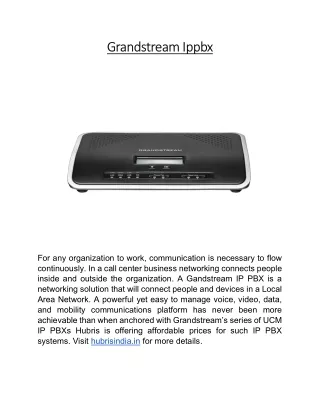 grandstream ippbx grandstream ippbx