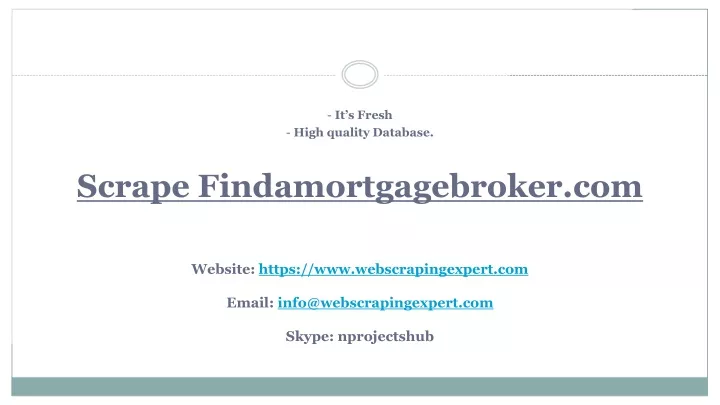 scrape findamortgagebroker com