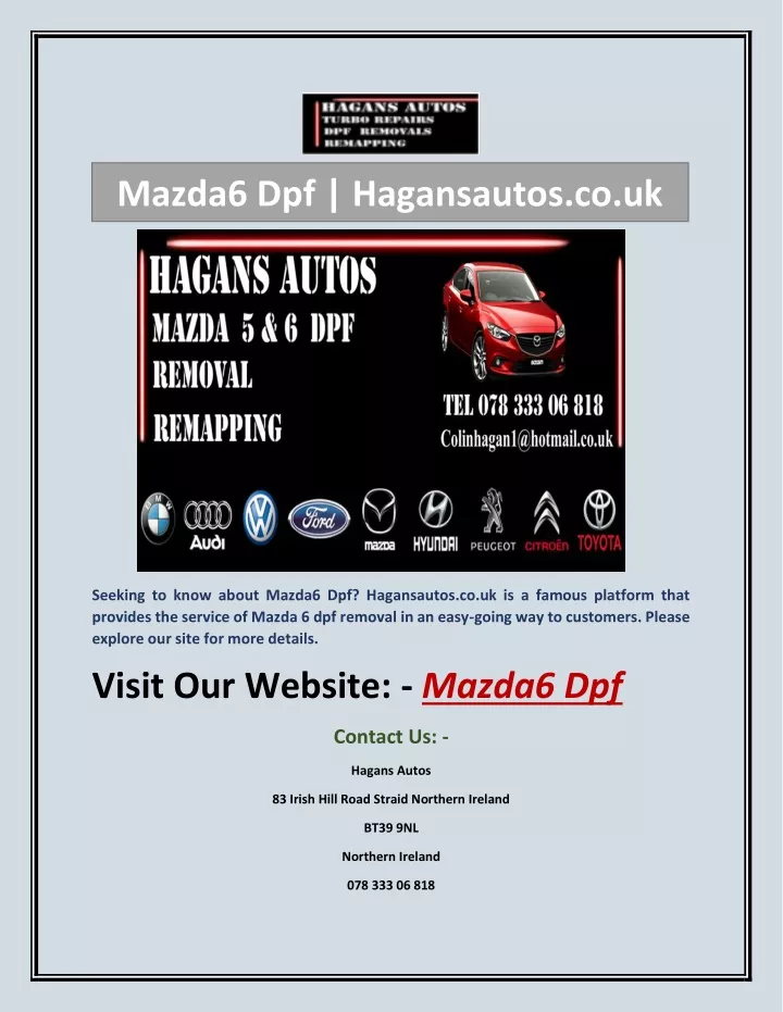 mazda6 dpf hagansautos co uk