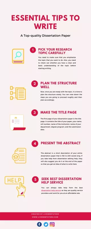 Essential Tips to Write a Top-quality Dissertation Paper