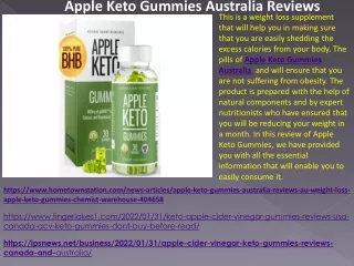 Apple Keto Gummies Australia Reviews
