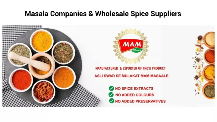 masala companies wholesale spice suppliers