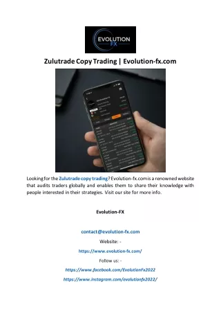 Zulutrade Copy Trading | Evolution-fx.com