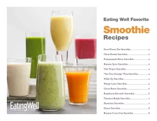 Eating Well Smoothie Recipes