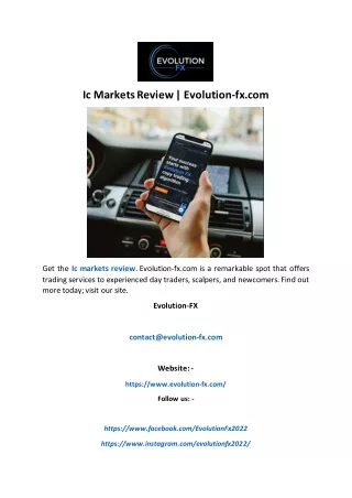 Ic Markets Review | Evolution-fx.com