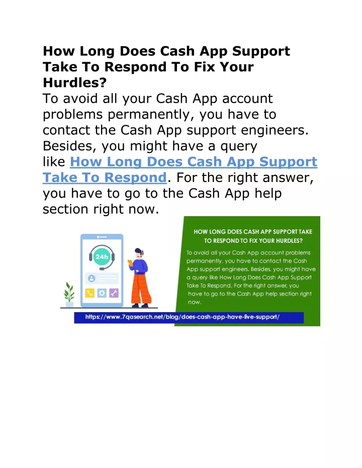how long does cash app support take to respond
