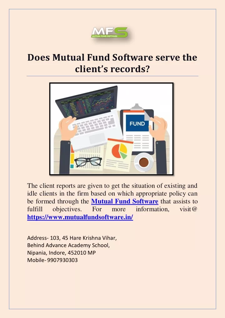 does mutual fund software serve the client