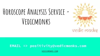 Horoscope Analysis Service - Vedicmonks