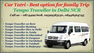 Tempo Traveller on Rent in Noida, Ghaziabad, Gurgaon