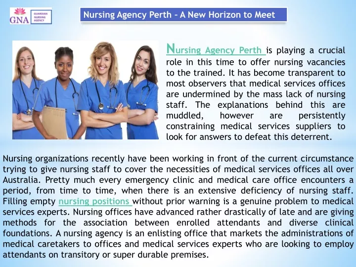 nursing agency perth a new horizon to meet