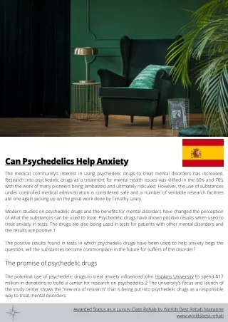 can psychedelics help anxiety