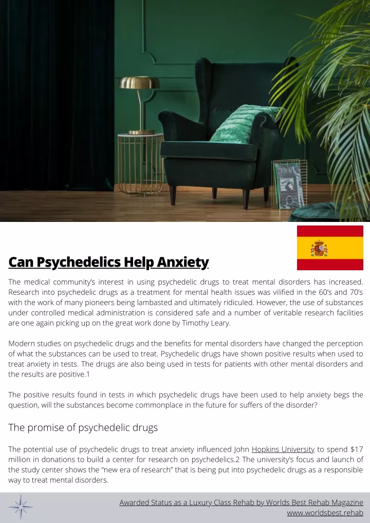 can psychedelics help anxiety