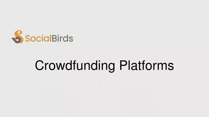 crowdfunding platforms