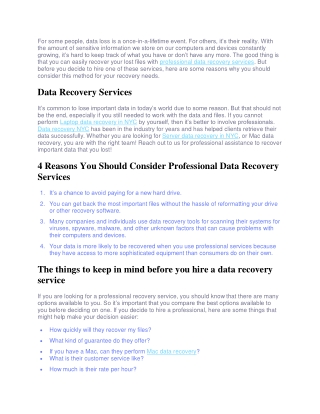 professional data recovery services
