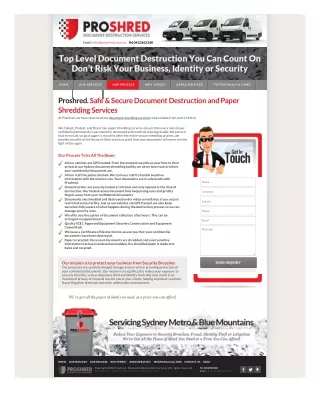 email info@proshred com au tel 0412 863 248