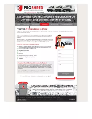 email info@proshred com au tel 0412 863 248