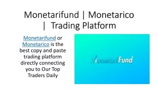monetarifund monetarico trading platform