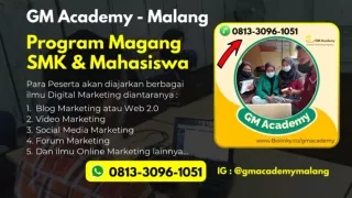 WA 0813-3096-1051, Info PSG SMK Jurusan BDP Terdekat Kota Malang