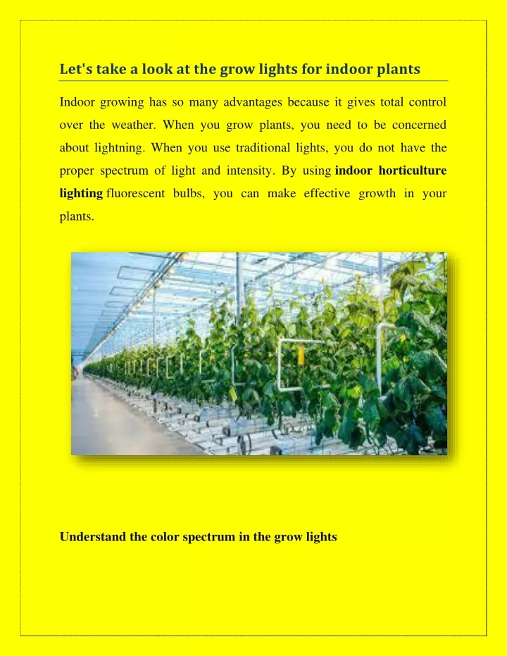 let s take a look at the grow lights for indoor