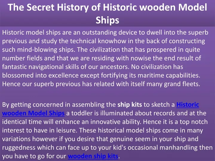 the secret history of historic wooden model ships