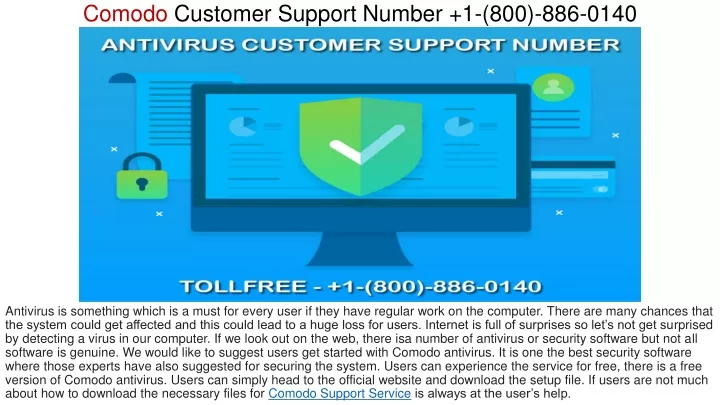 comodo customer support number 1 800 886 0140