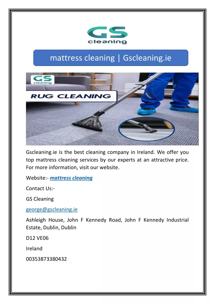 mattress cleaning gscleaning ie