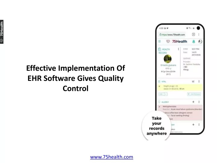 effective implementation of ehr software gives