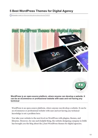 5 best wordpress themes for digital agency