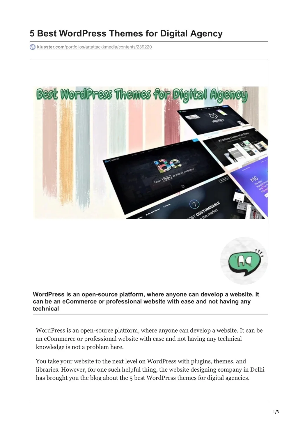 PPT - 5 Best WordPress Themes for Digital Agency PowerPoint ...