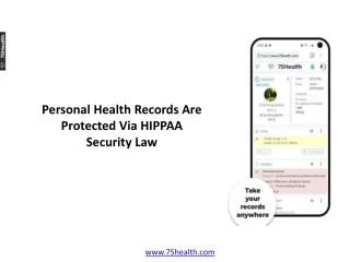 Personal Health Records Are Protected Via HIPPAA Security Law
