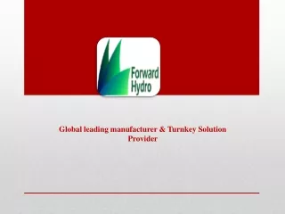 Benefits and importance of small hydro turbine generator