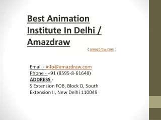 looking for Best animation institute in Delhi | Amazdraw Animation Studio