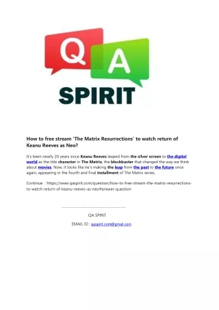 how to free stream the matrix resurrections