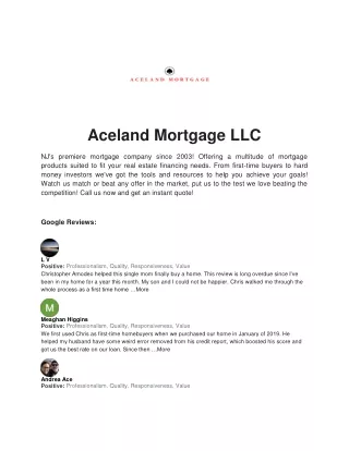 Aceland Mortgage LLC
