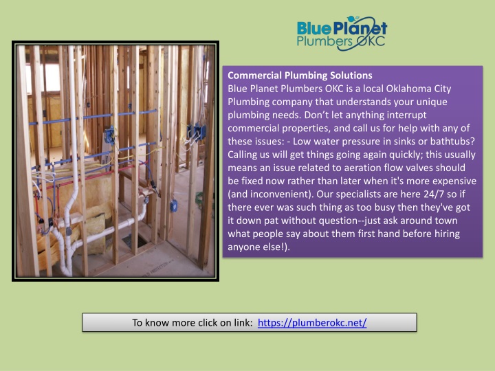 commercial plumbing solutions blue planet