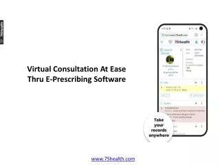 Virtual Consultation At Ease Thru E-Prescribing Software