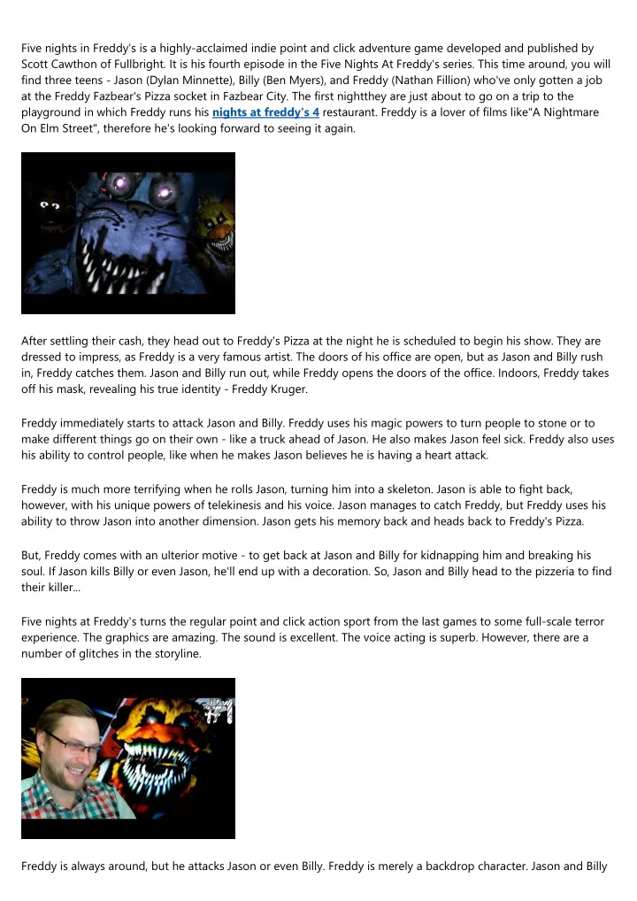 five nights in freddy s is a highly acclaimed