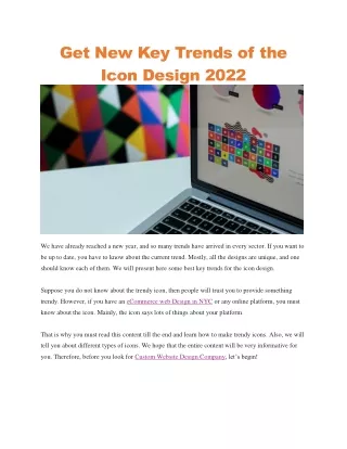 get new key trends of the icon design 2022
