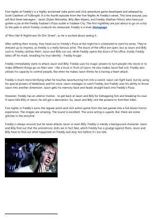 five nights at freddy s is a highly acclaimed