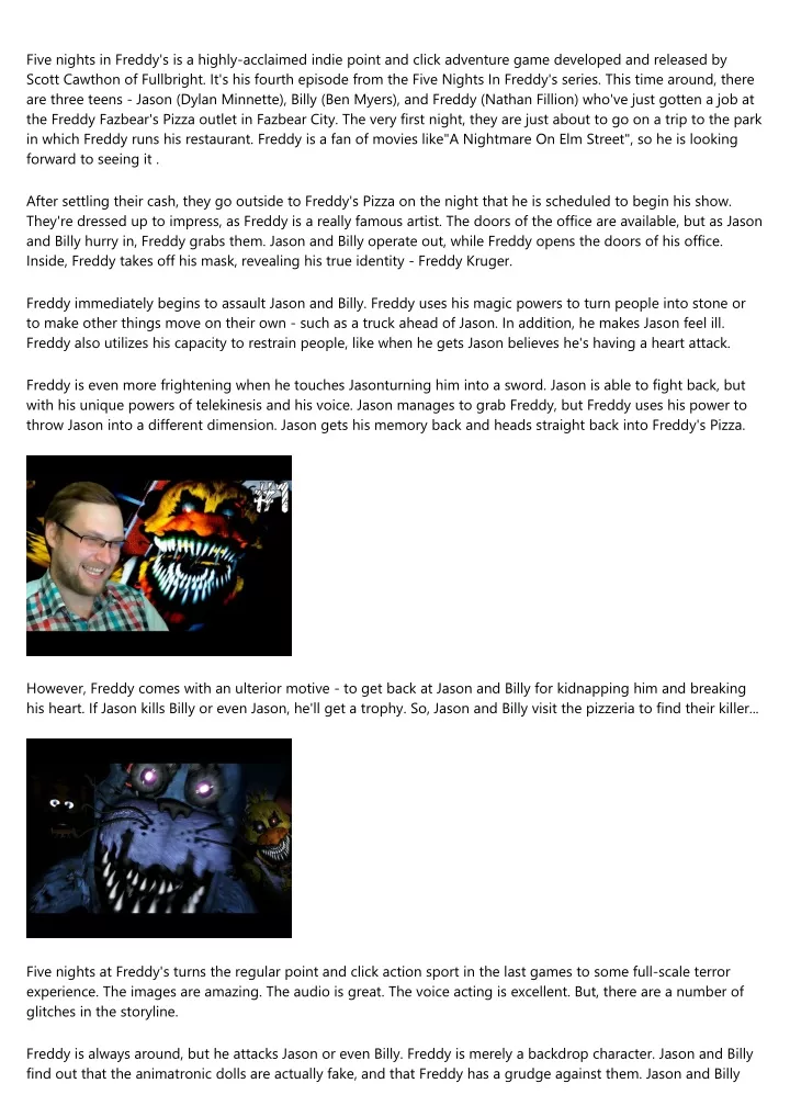 five nights in freddy s is a highly acclaimed