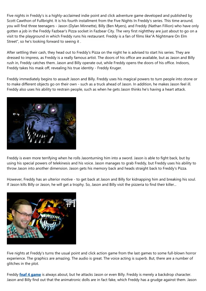 five nights in freddy s is a highly acclaimed