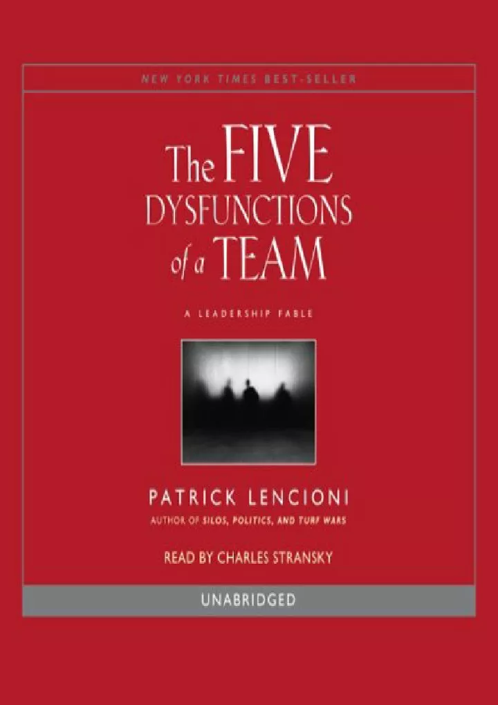 PPT - Kindle Unlimited The Five Dysfunctions of a Team: A Leadership ...