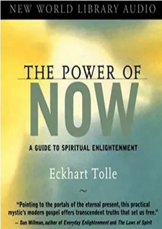 Kindle Unlimited The Power of Now: A Guide to Spiritual Enlightenment P-DF Ready