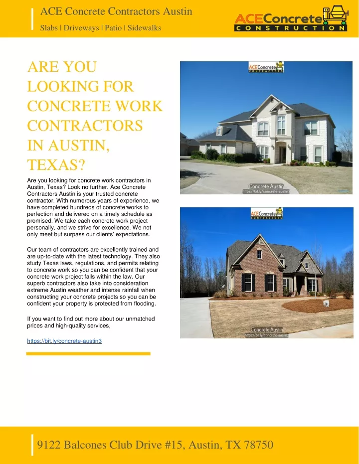 ace concrete contractors austin