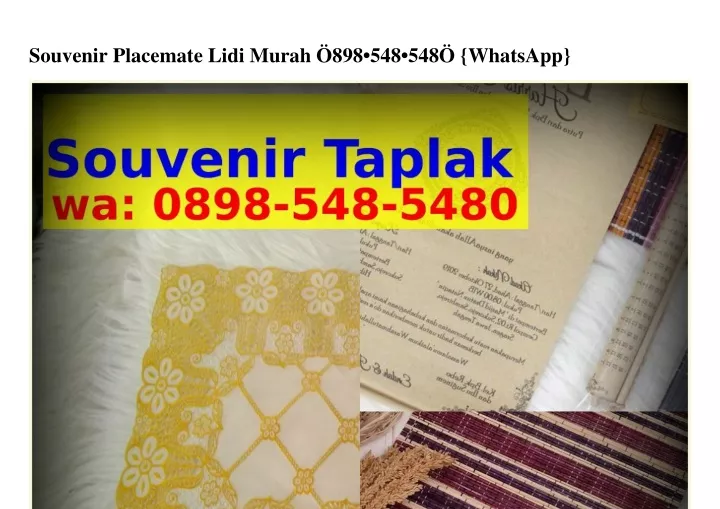 souvenir placemate lidi murah 898 548 548 whatsapp