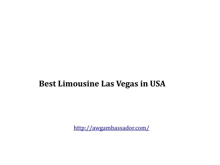 best limousine las vegas in usa