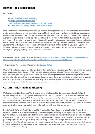 denver ppc e mail format
